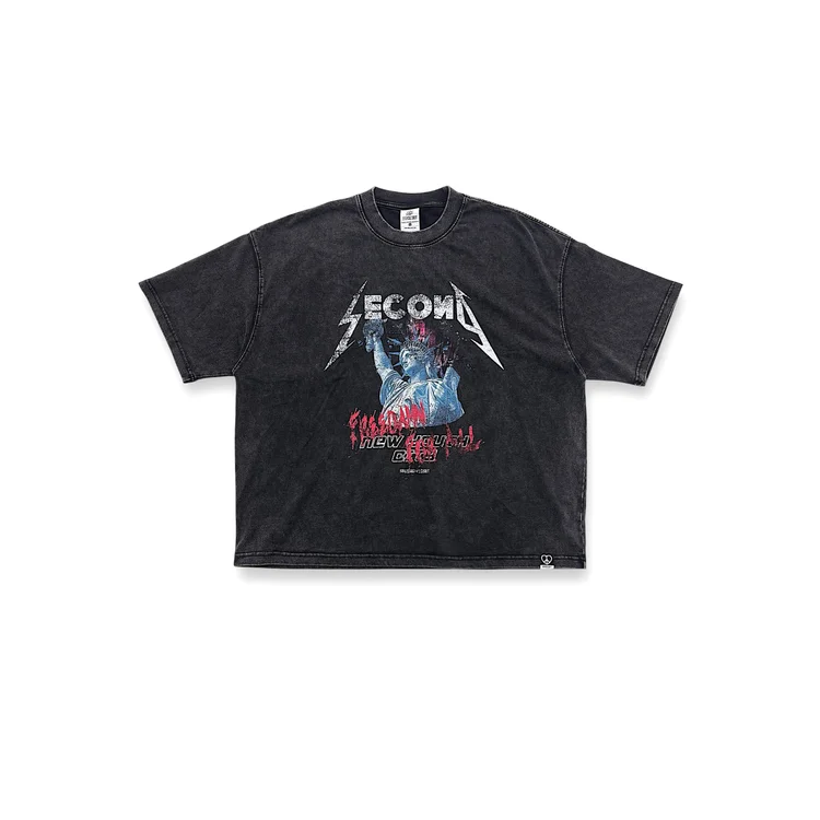 2nd Closet “FREEDAMN FOR ALL” WASHED BOXY T-SHIRT | TE32