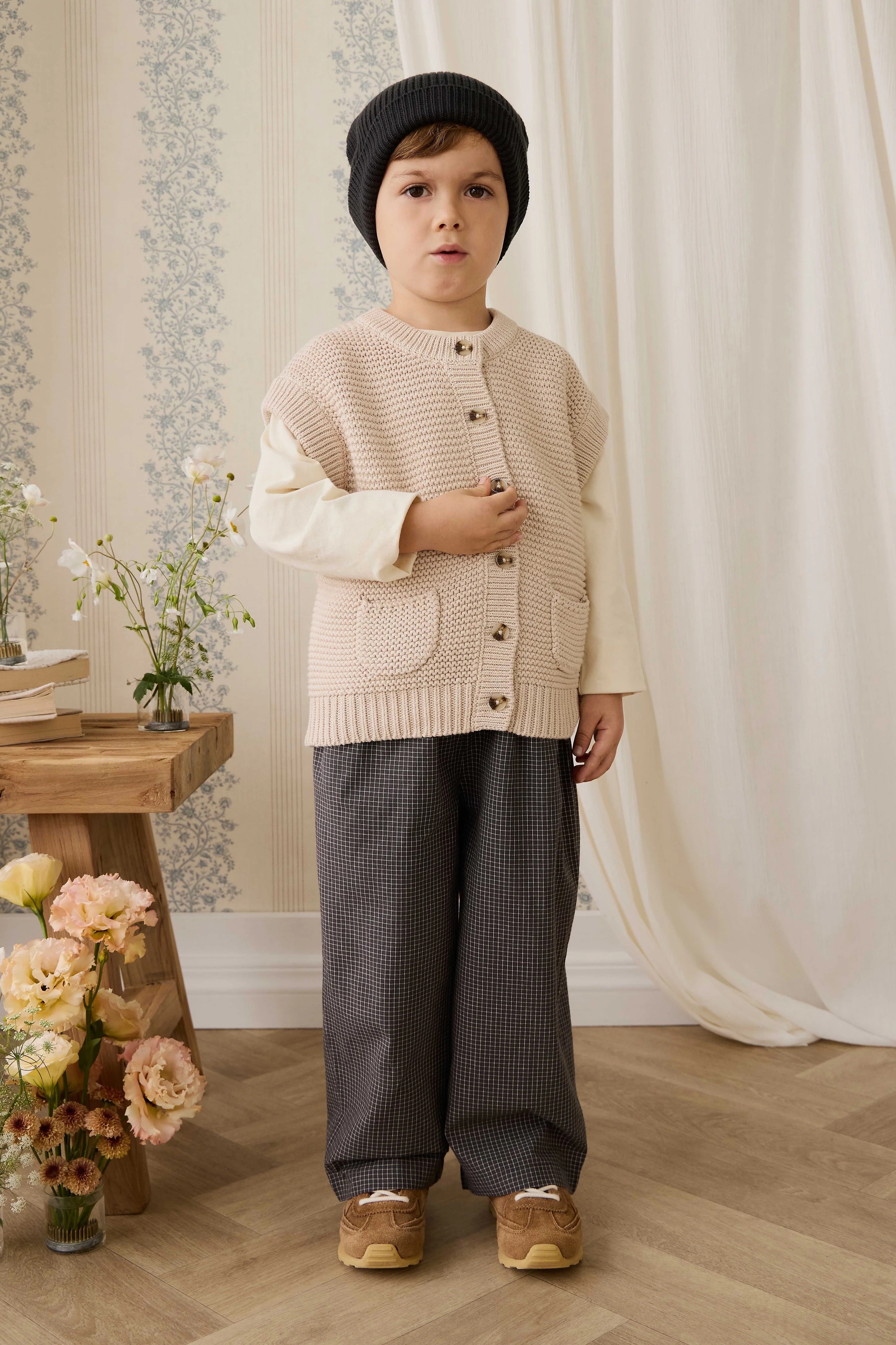 【預購】JAMIE KAY -Organic Cotton Kenji Pant（Basalt Grid）