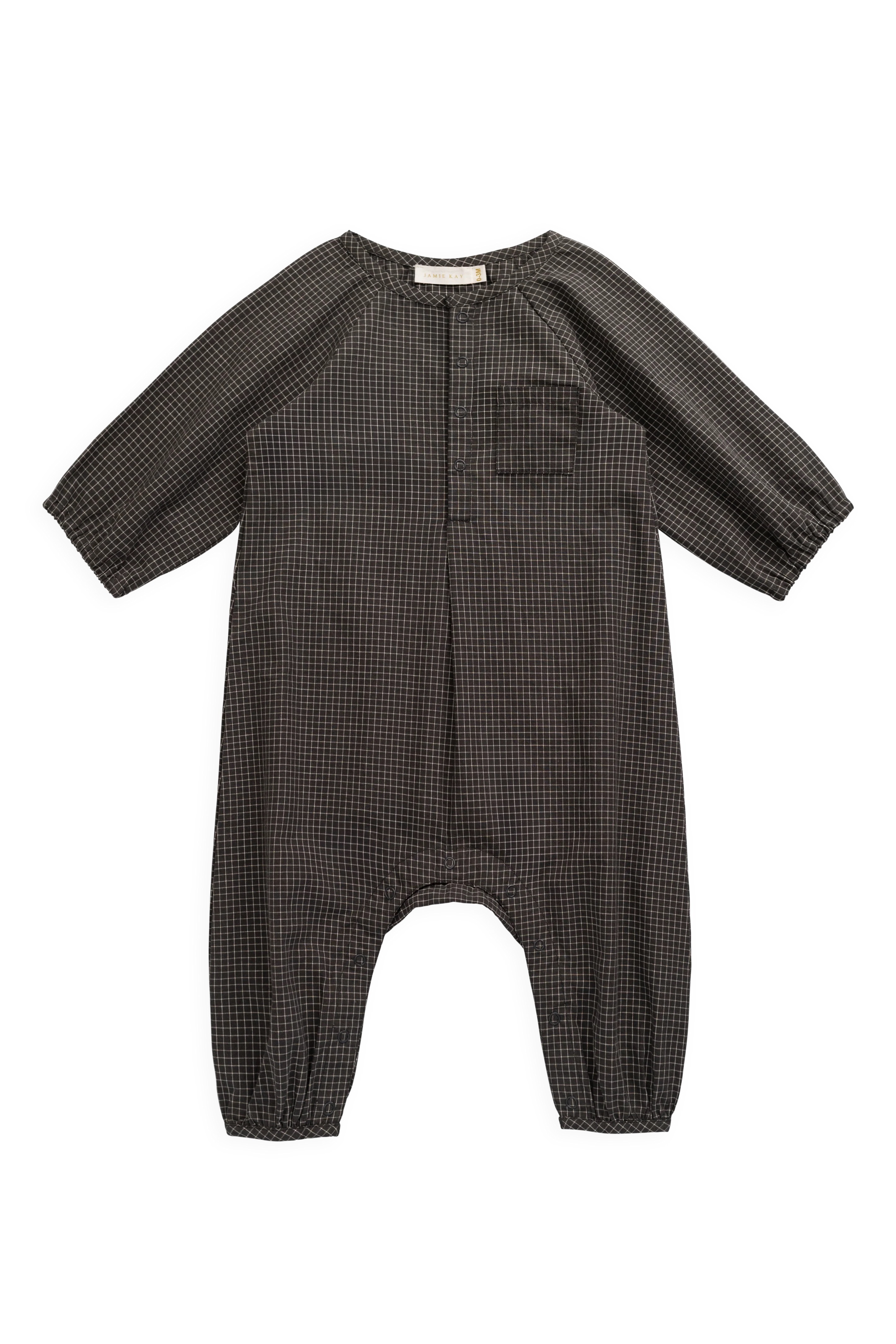【預購】JAMIE KAY -Organic Cotton Milton Onepiece（Basalt Grid）