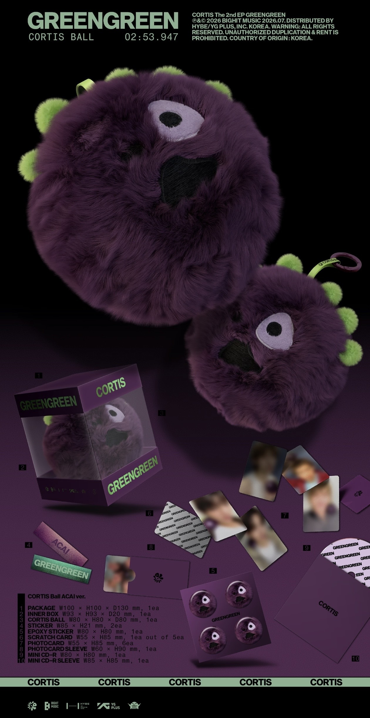 預購 The 2nd EP [GREENGREEN] (CORTIS Ball ver.)
