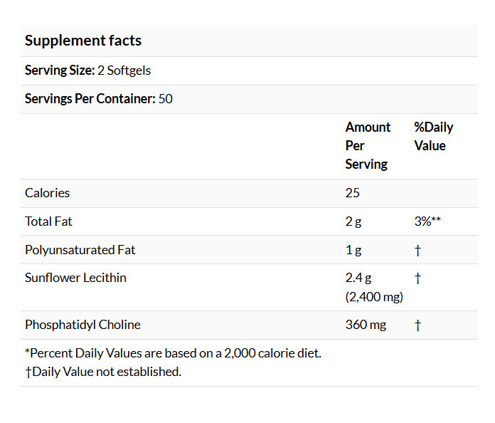 Now Sunflower Lecithin 100 sgels