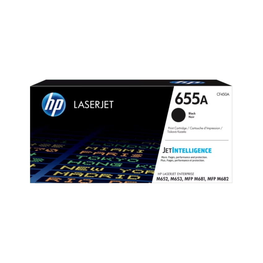HP 655A 黑色原廠 LaserJet 碳粉匣 (CF450A)