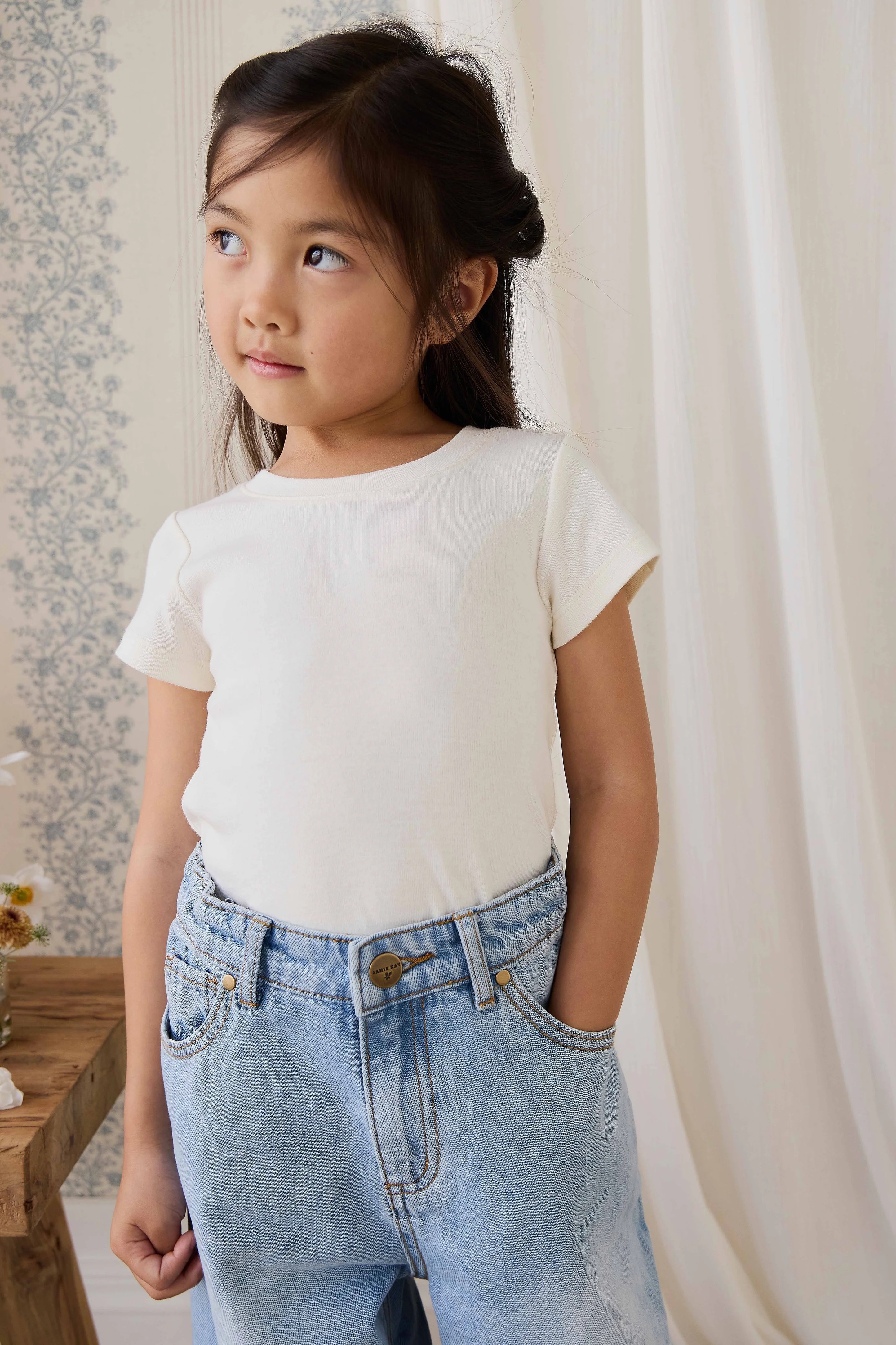 【預購】JAMIE KAY -Organic Cotton Rib Helene Tee（Parchment）