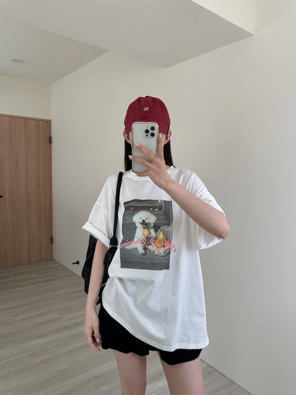 萌萌狗勾照片寬鬆短袖大Tee