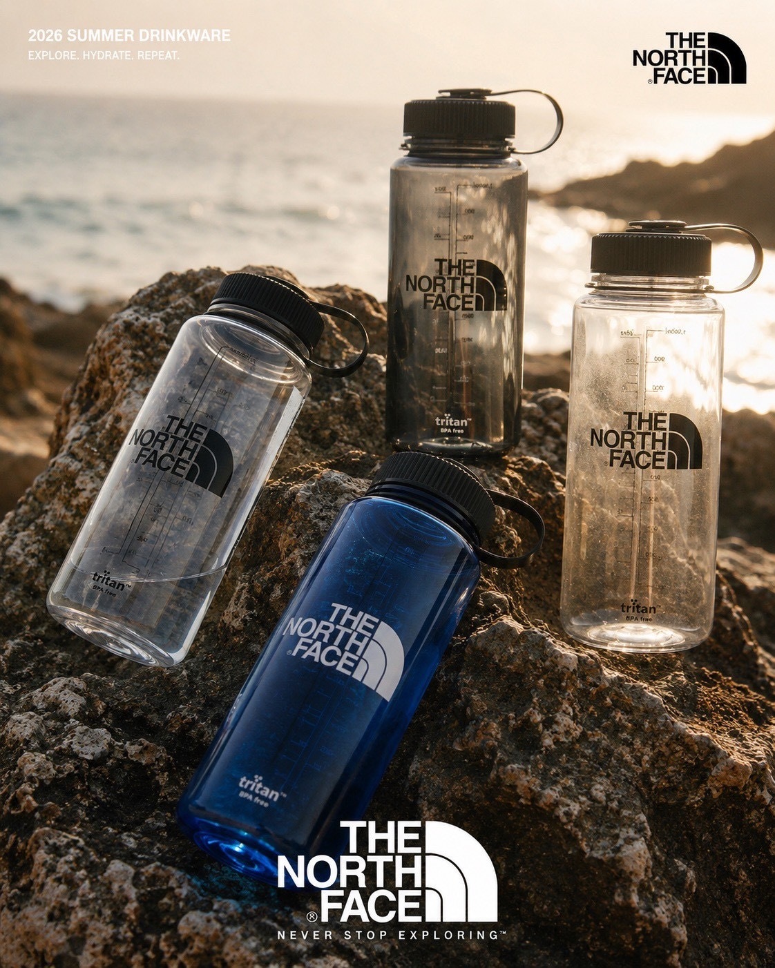 The North Face 輕量戶外 Tritan 機能水壺 (750ml/1000ml)