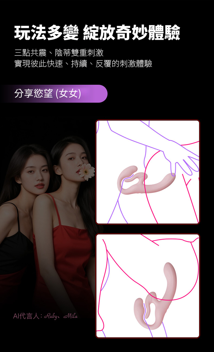 Roomfun|維納斯之環 雙頭環震按摩棒