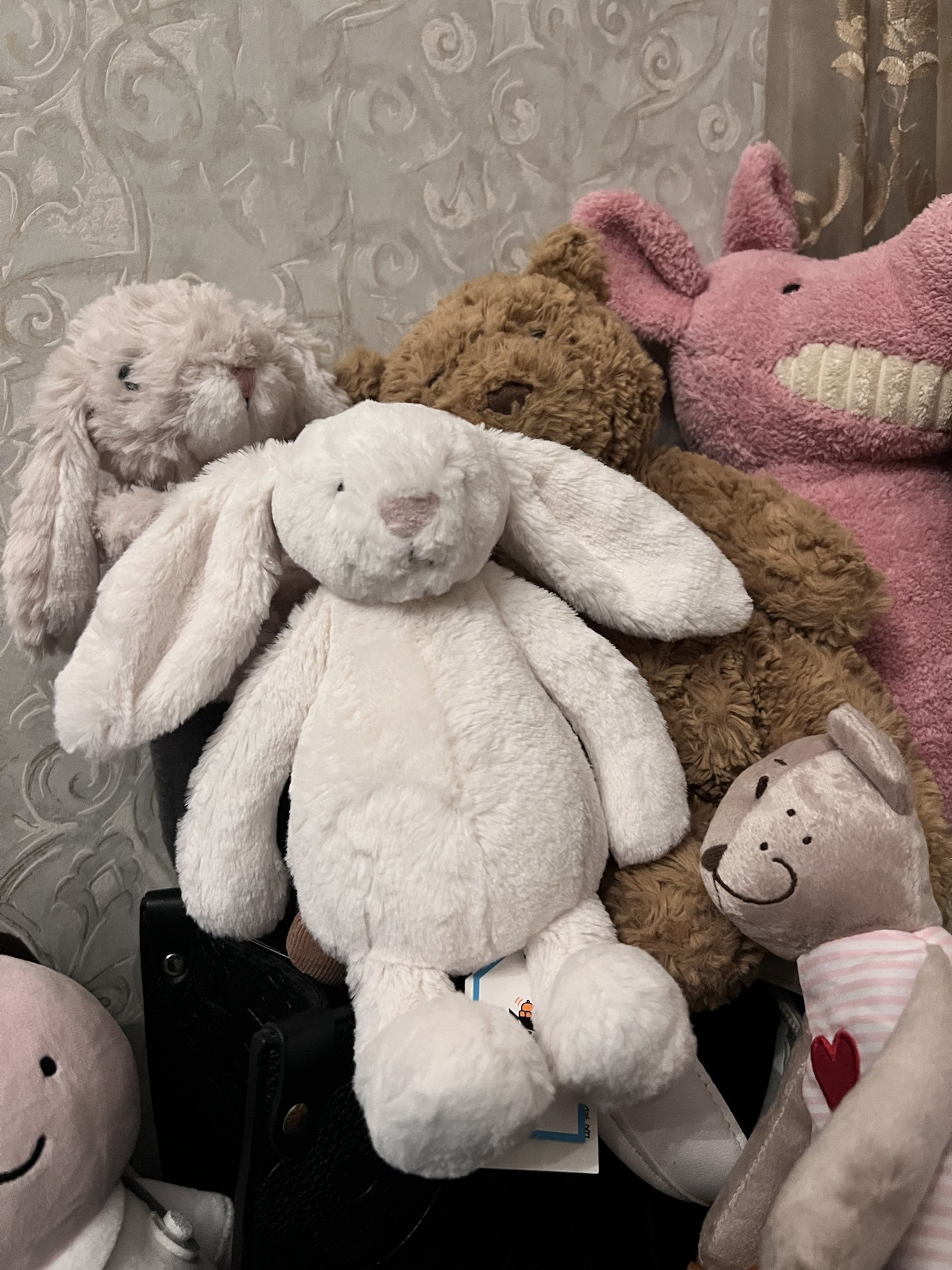 代購-JELLYCAT 邦尼兔 白色垂耳 玩偶 毛絨公仔 18CM/31CM/51CM/