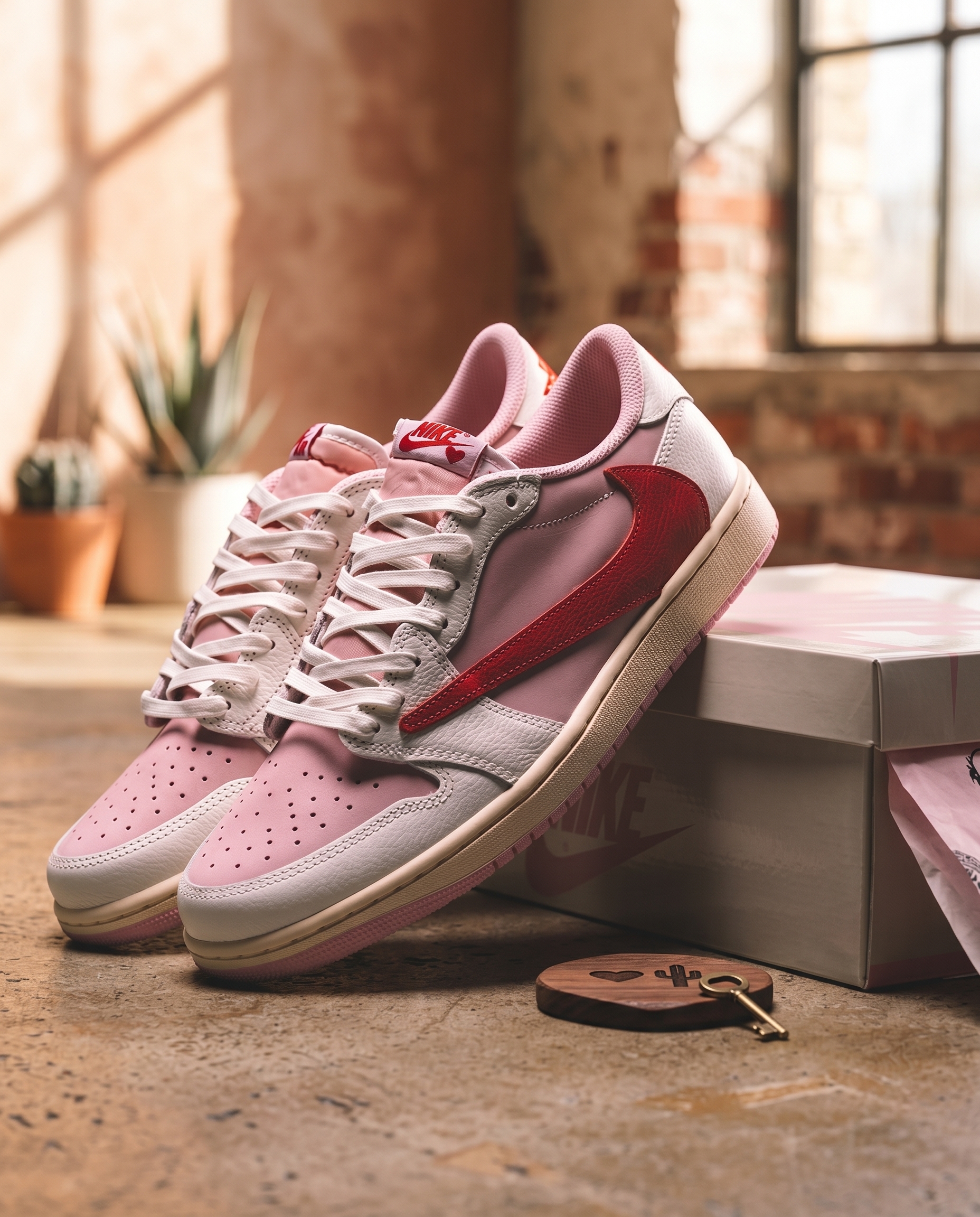 【Focus Store】預購 Travis Scott x Nike Air Jordan 1 Low OG "Sail Tropical Pink" 粉色 倒鉤 IQ7604-101