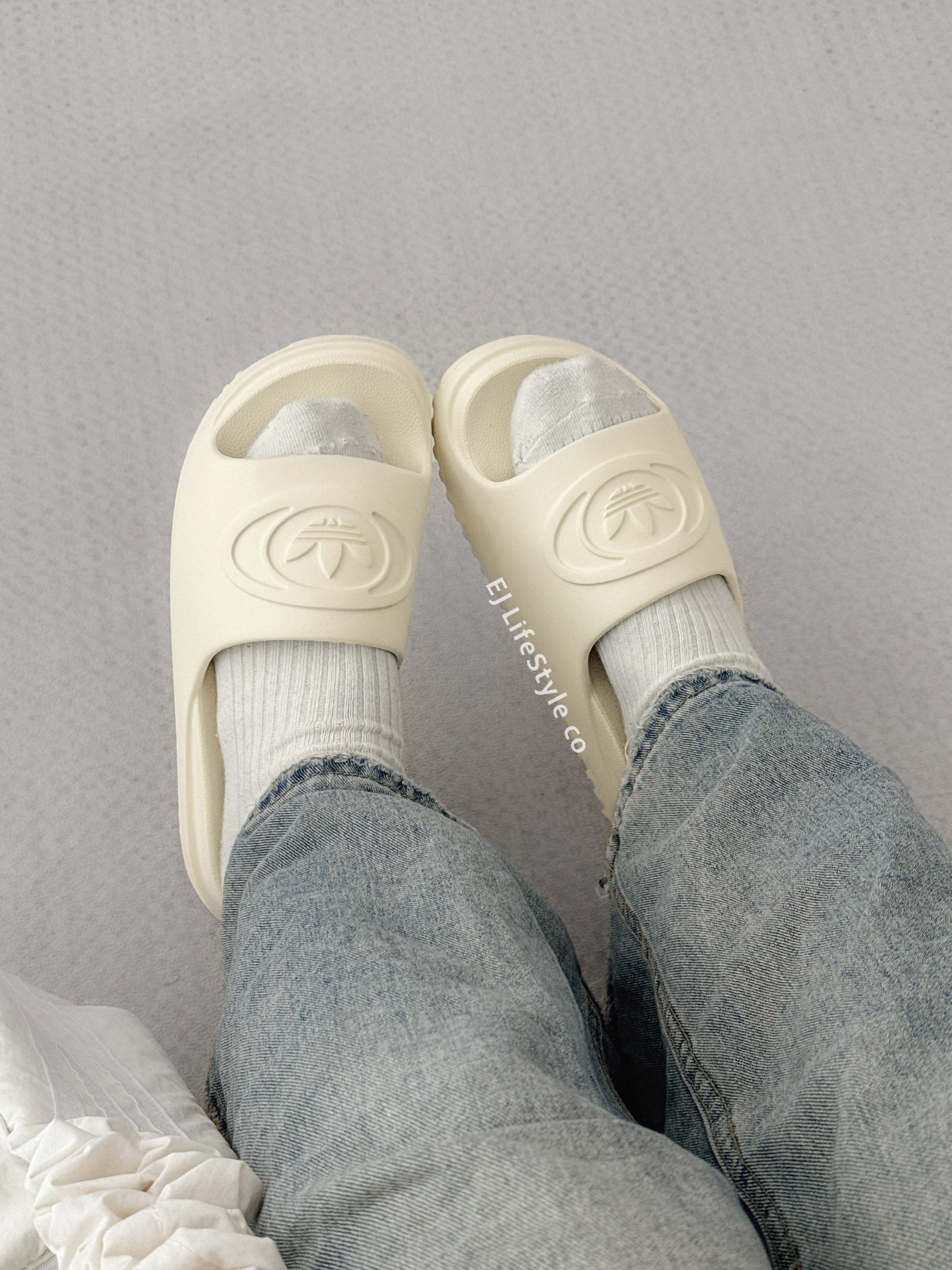 ADIDAS CAMPUS 00s FOAM SLIDE 三葉草 奶油白 拖鞋 防水拖 海灘拖 女鞋 IH1627 / 調貨