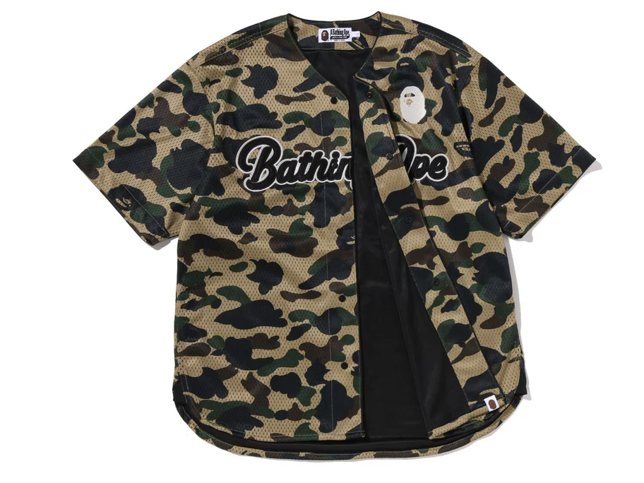 【BAPE男生】0523發售 1ST CAMO BASEBALL SHIRT