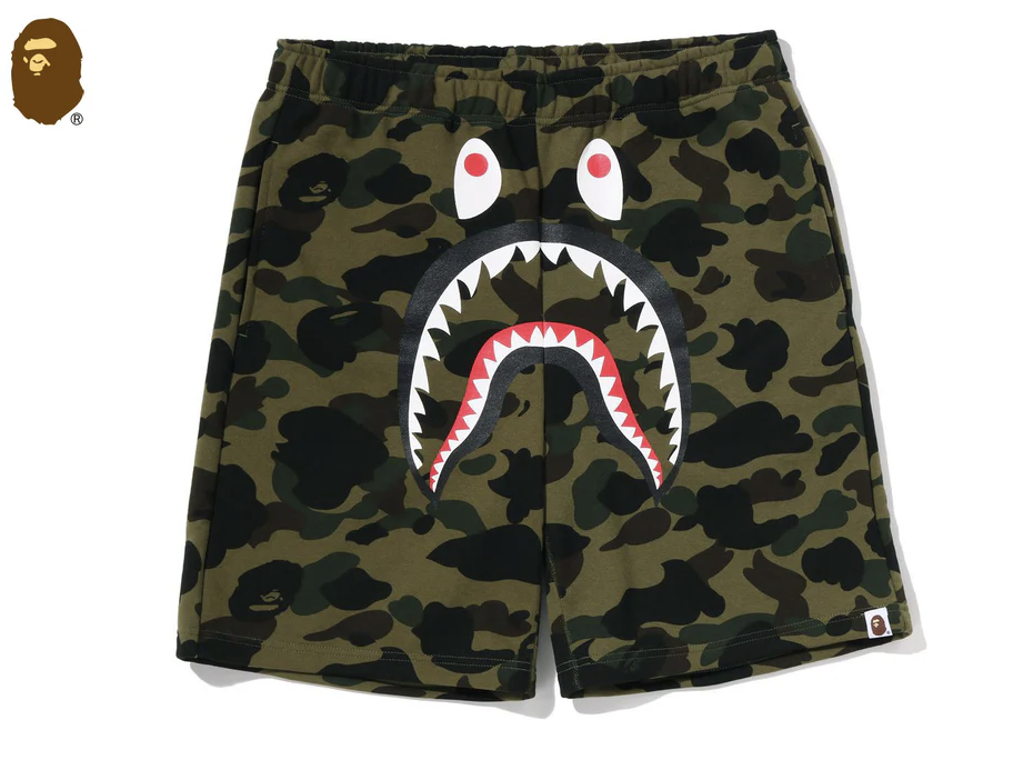 【BAPE男生】0523發售 1ST CAMO SHARK SWEAT SHORTS