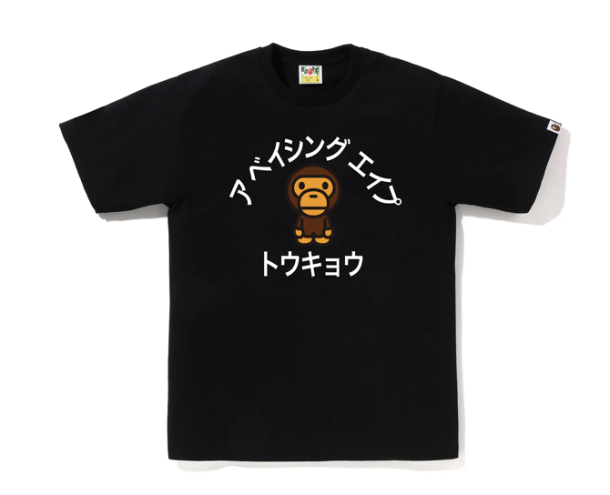 【BAPE男生】0523發售 東京限定BABY MILO® KATAKANA TOKYO COLLEGE TEE