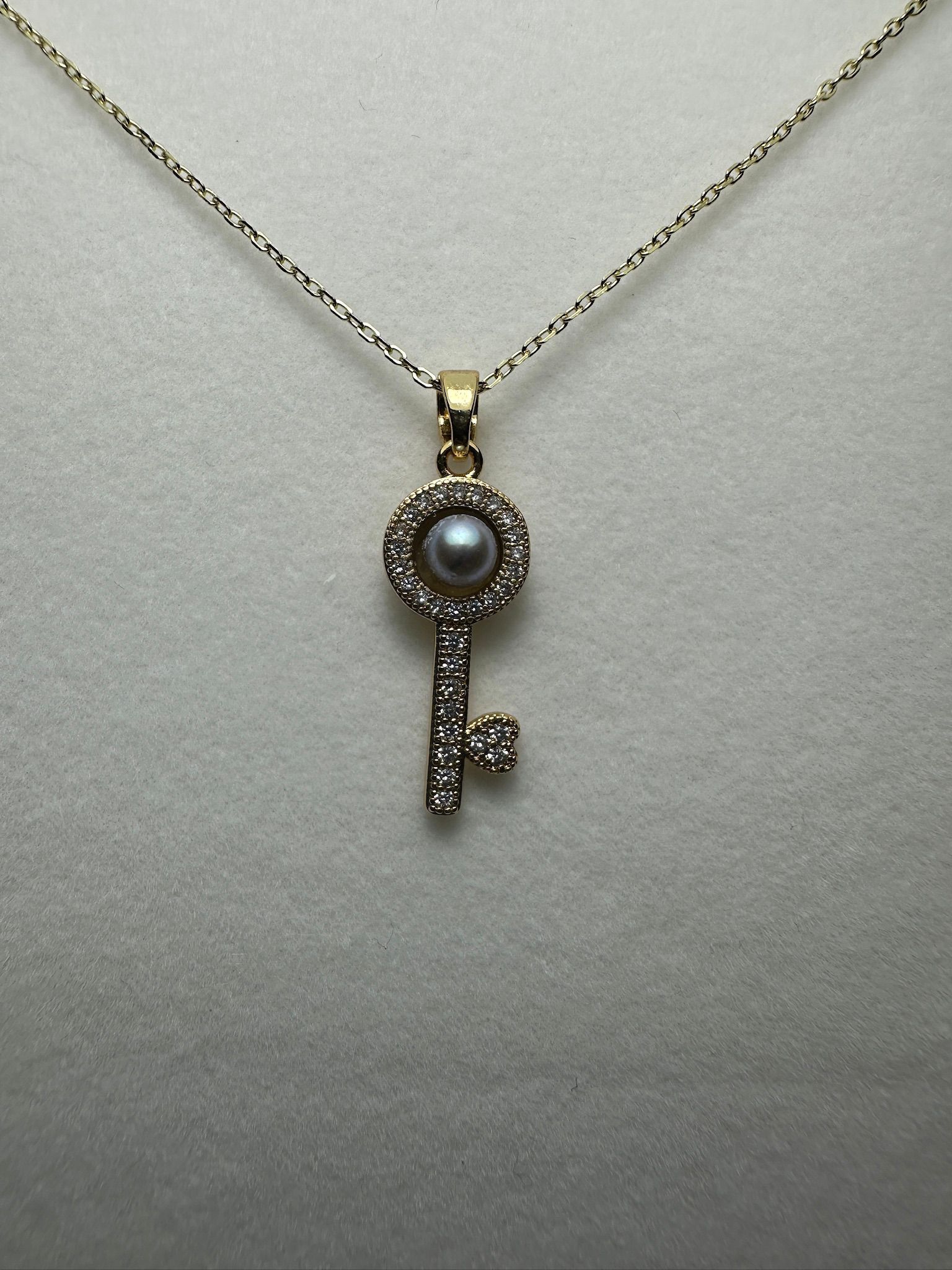 HKAG0522-012 日本AKOYA 海水真多麻 海水珍珠頸鏈 (金) 4.0MM+ 銅配鍍S925金 (A12)
