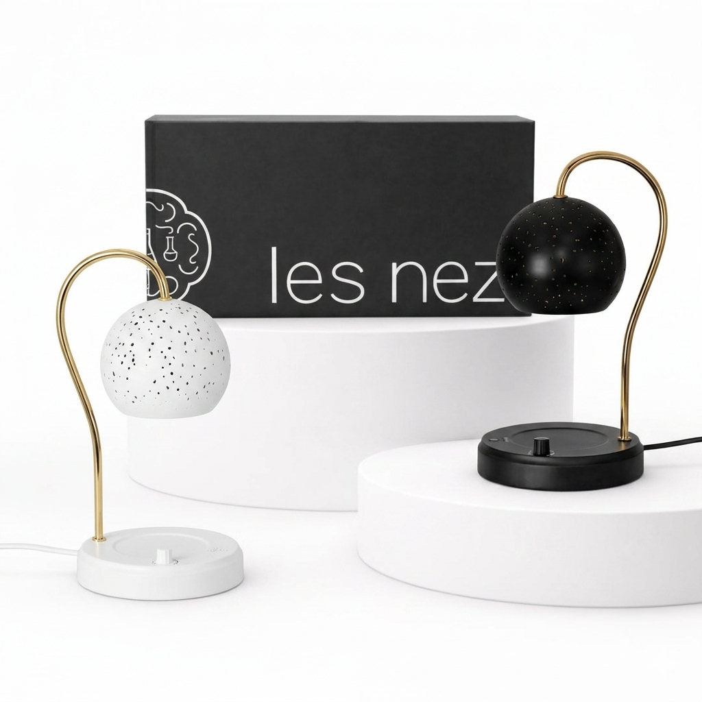 les nez 星夜 香氛融蠟燈（白/黑）