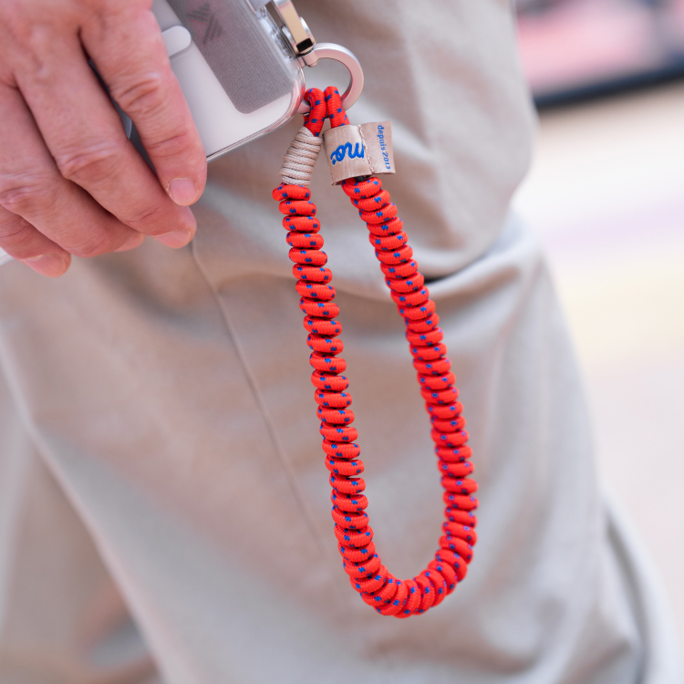 PRISMATICA | Coiled Wrist Strap for Mobile Phone - Vermillion