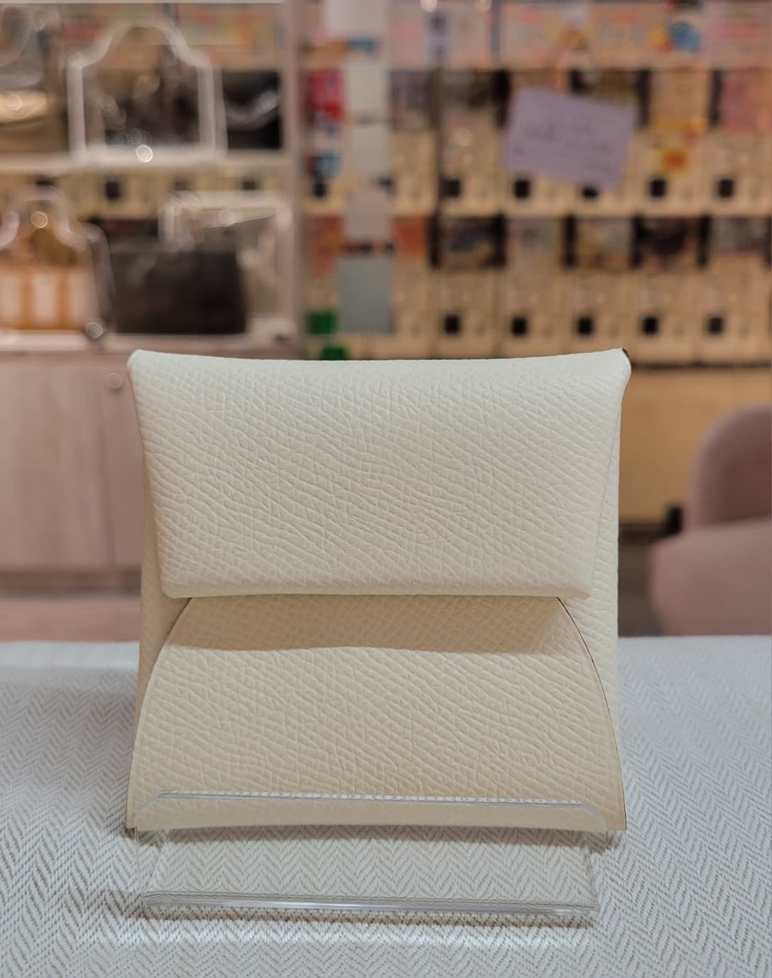 Hermes Bastia Nata/Sesame EPSOM 奶油白/芝麻