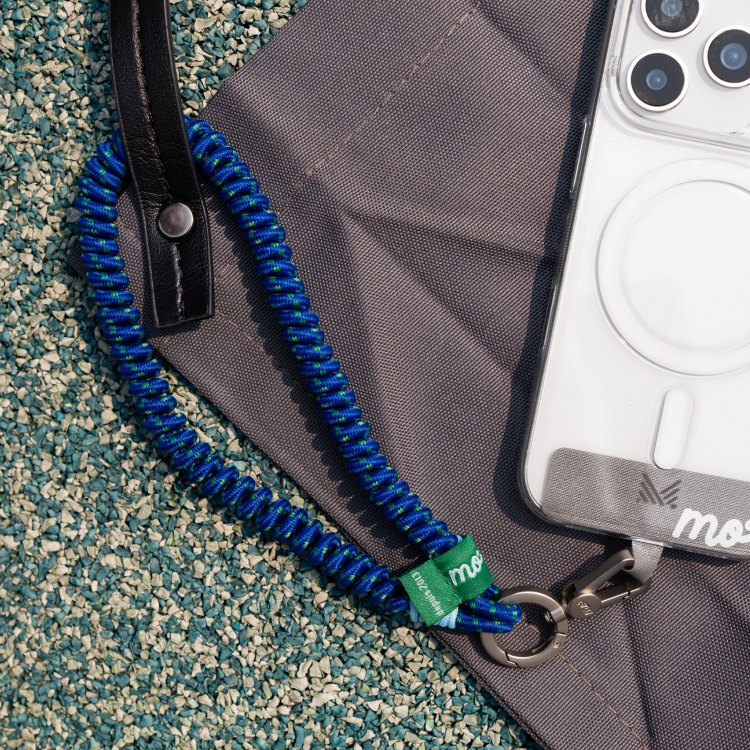 PRISMATICA | Coiled Wrist Strap for Mobile Phone - Navy