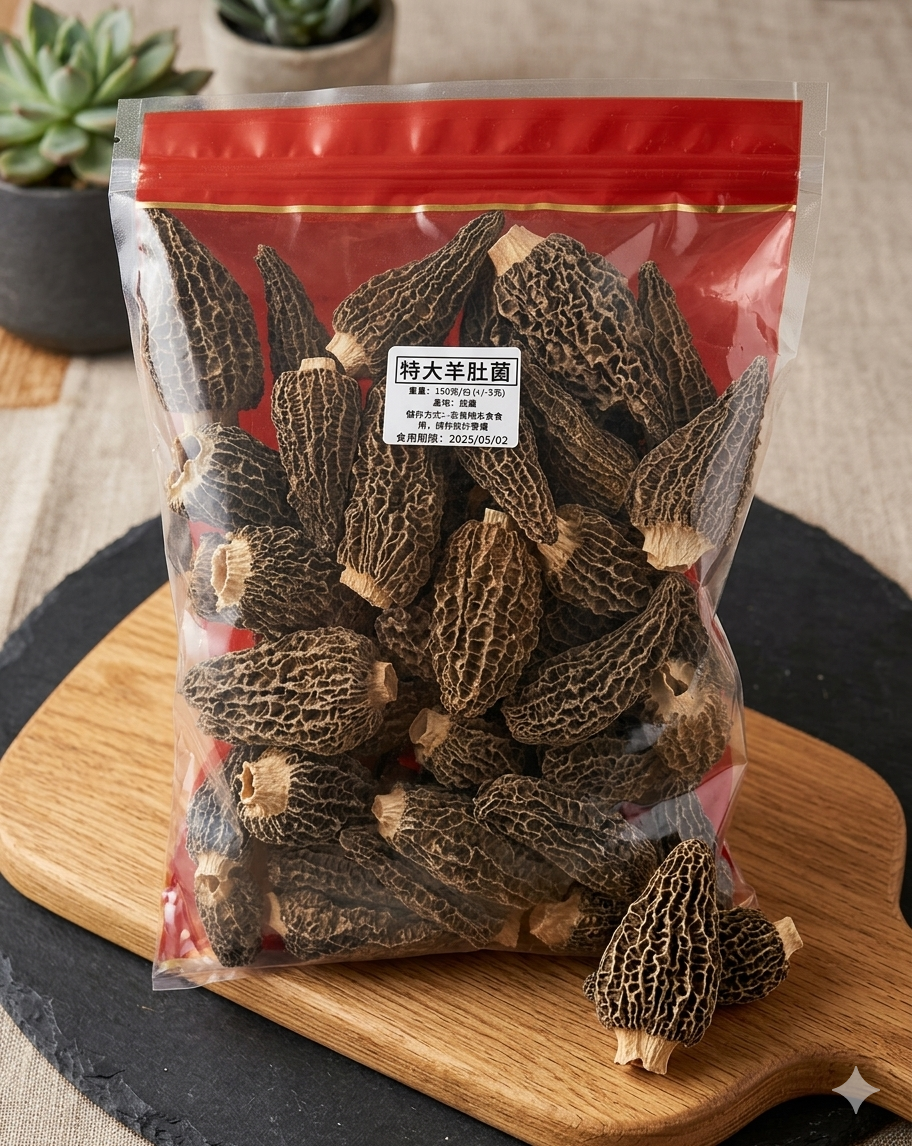 Z38 西藏高原特大羊肚菌 (培植)🍄🍄75克+/-5克💰$238