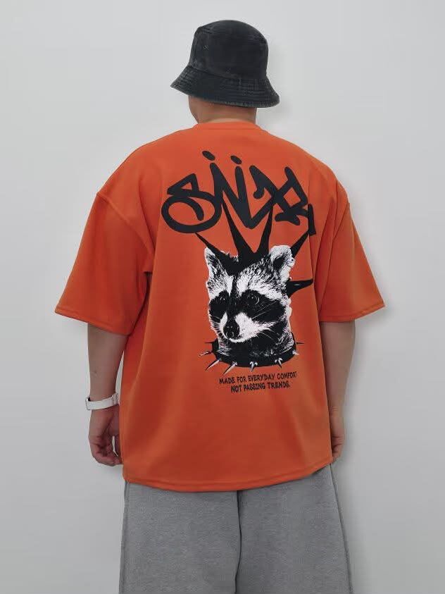 OverSize英文字圖案短袖Tee SVXL-126T