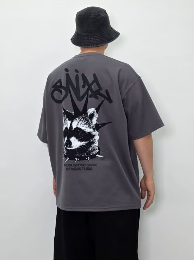 OverSize英文字圖案短袖Tee SVXL-126T