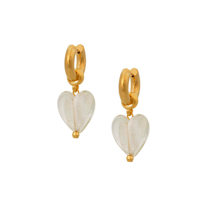 1MY0524-038 [MAYOL] Heart of Glass Earrings Crystal #CC38 (EU)