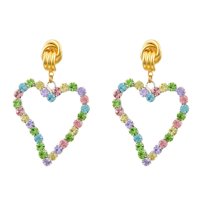 1MY0524-042 [MAYOL] All Of My Heart Mini Earrings Multi #CC42 (EU)