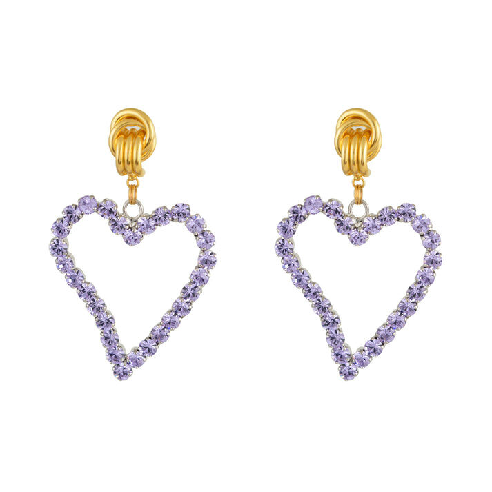 1MY0524-041 [MAYOL] All Of My Heart Mini Earrings Lilac #CC41 (EU)