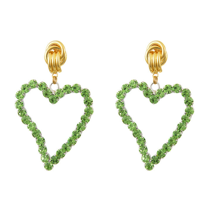 1MY0524-044 [MAYOL] All Of My Heart Mini Earrings Light Green #CC44 (EU)