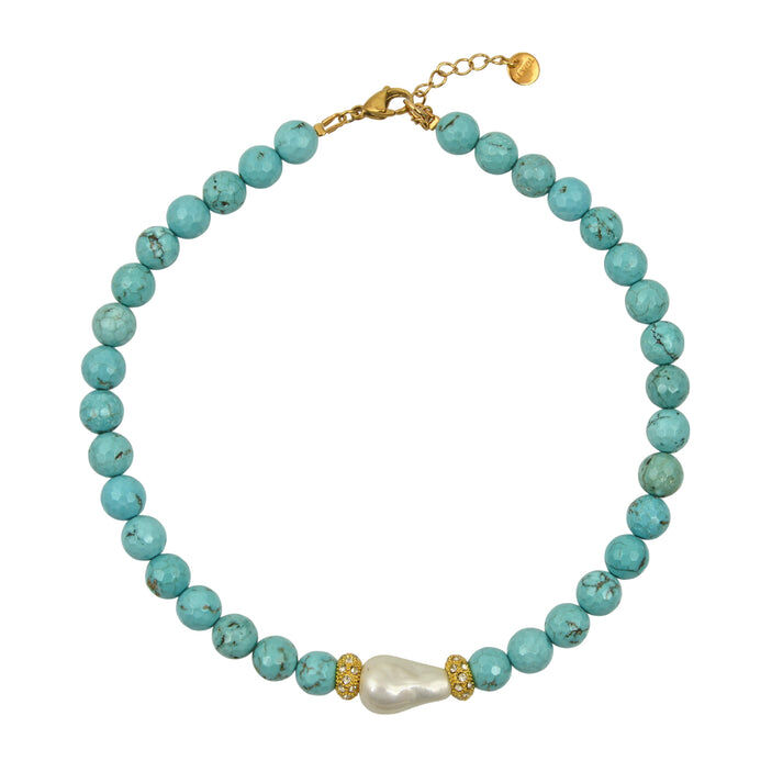 1MY0524-074 [MAYOL] Fantastico Choker Turquoise Necklaces #N19 (EU)
