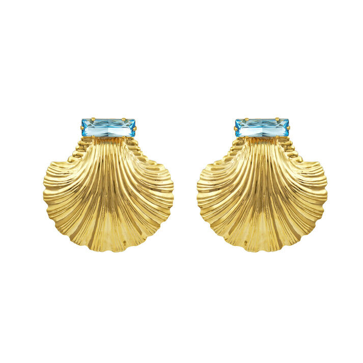 1MY0524-189 [MAYOL] Aquamarine  Earrings #E02 (EU)