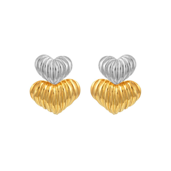 1MY0524-241 [MAYOL] Sherrie Silver/Gold Earrings #E54 (EU)