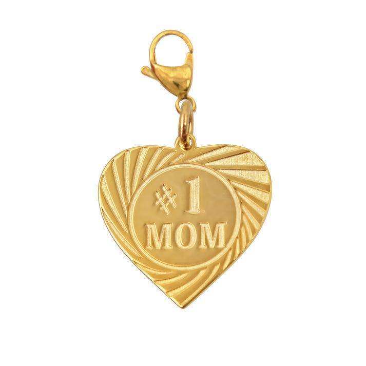 1MY0524-327 [MAYOL] Gold Plated Brass 1 Mom Charm Charms #CC1 (EU)