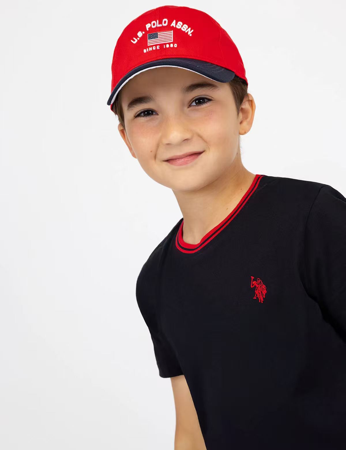 【預購】U.S. POLO ASSN. H052302 男童撞色飾邊圓領短袖