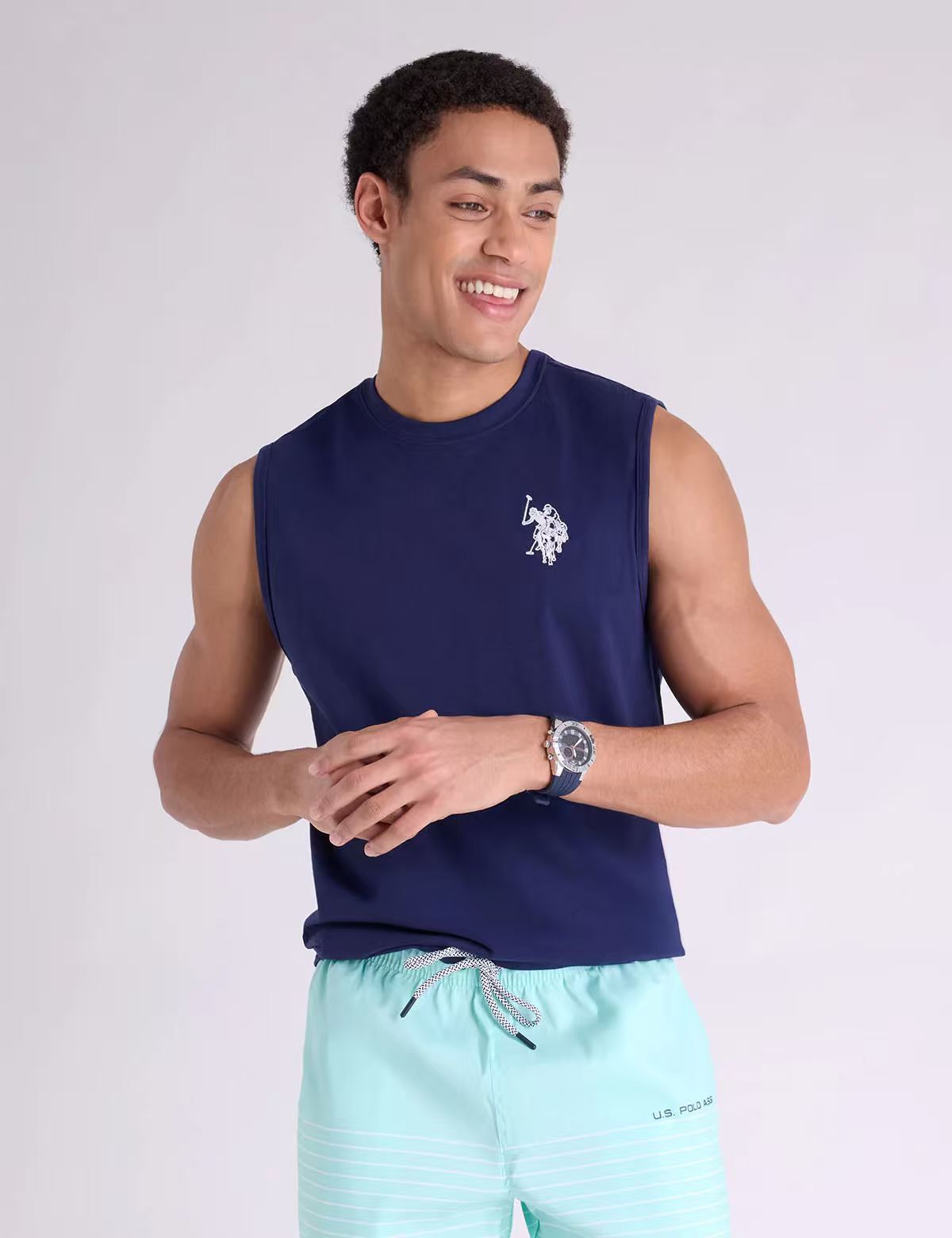 【預購】U.S. POLO ASSN. H052311 純色運動無袖背心