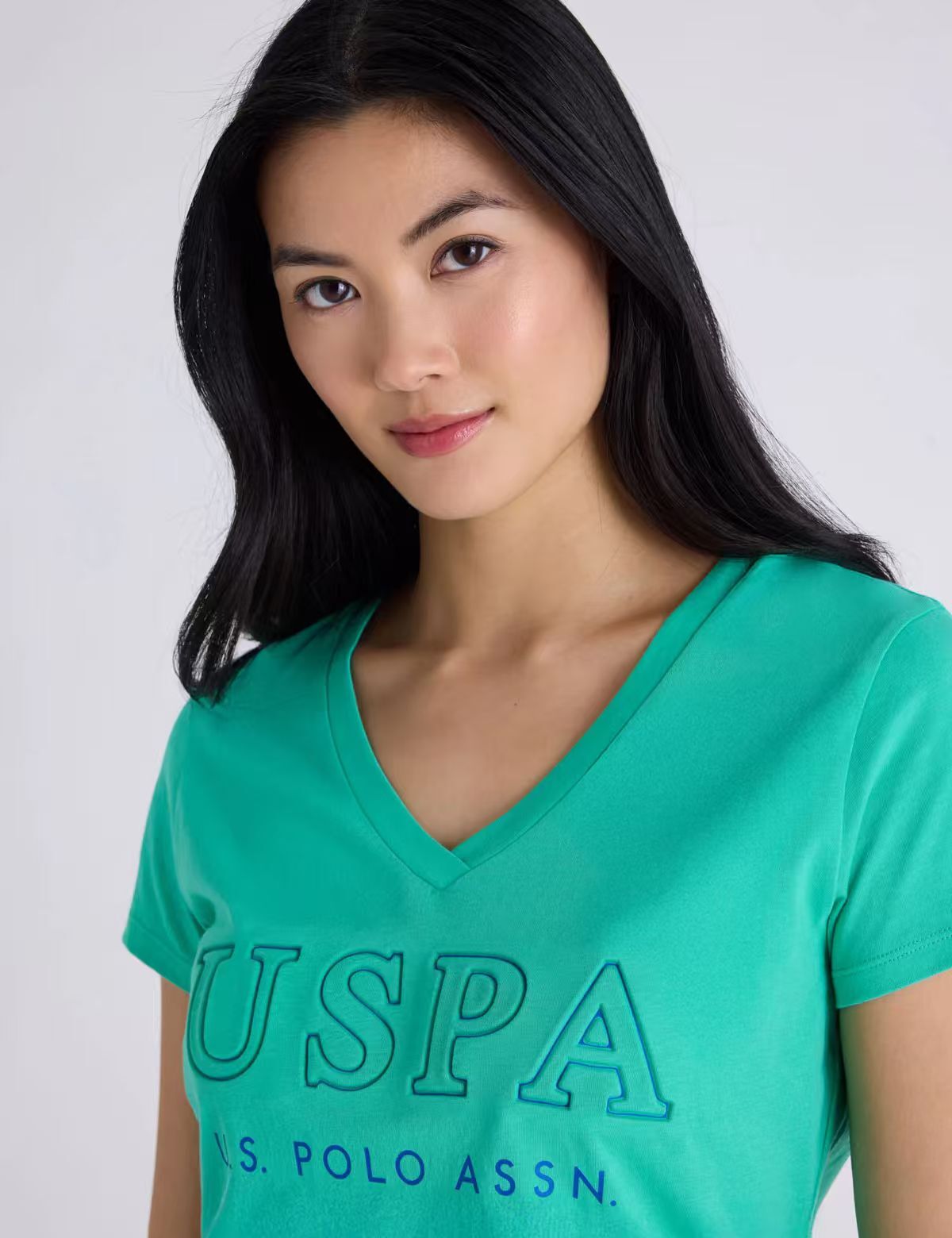 【預購】U.S. POLO ASSN. H052321 女裝印花 V 領圖案短袖
