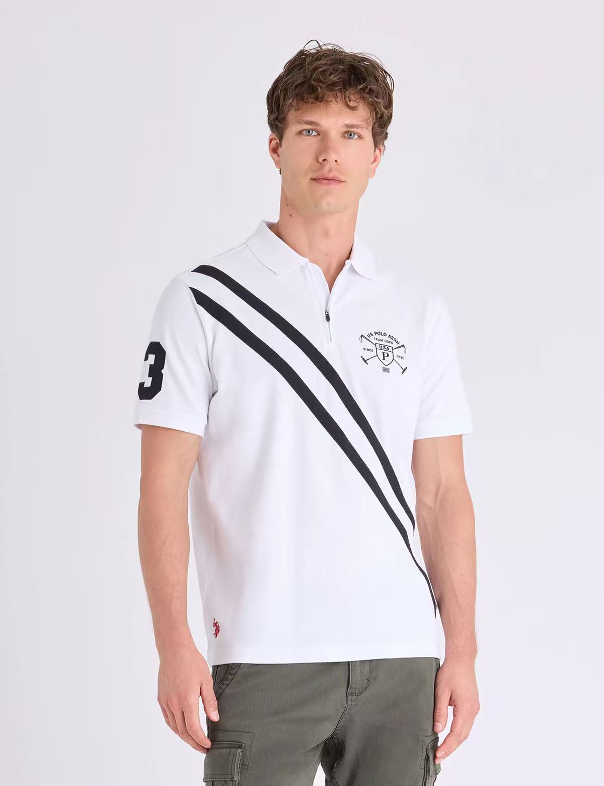 【預購】U.S. POLO ASSN. H052334 拉鍊網眼 POLO 衫