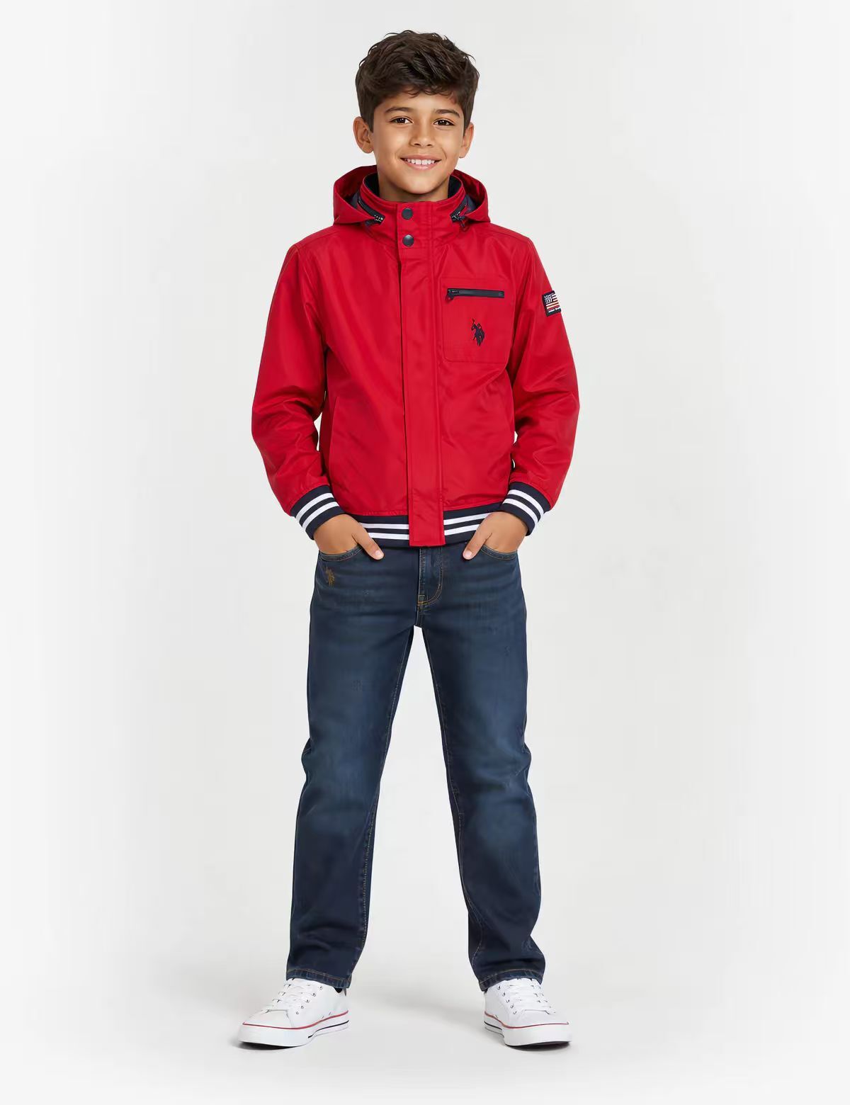 【預購】U.S. POLO ASSN. H052340 男童防風夾克