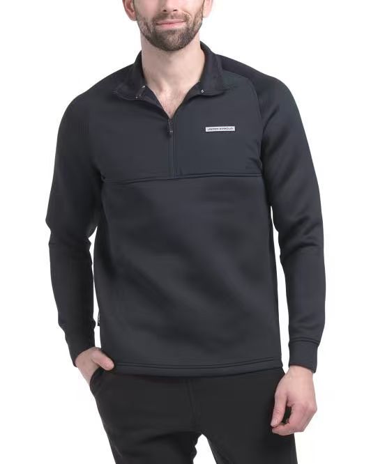 【預購】UNDER ARMOUR H052349 長袖半拉鍊衛衣 (黑色)