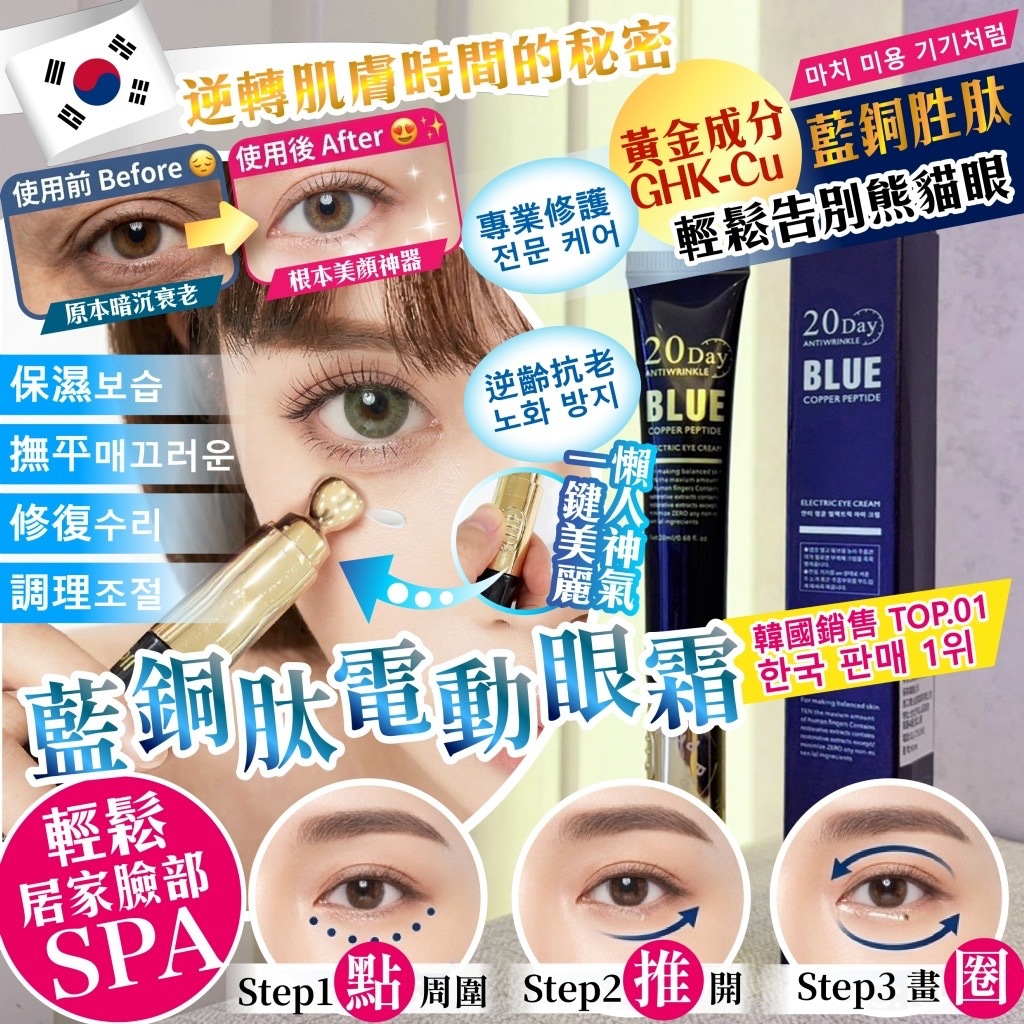 藍銅肽電動眼霜20mL