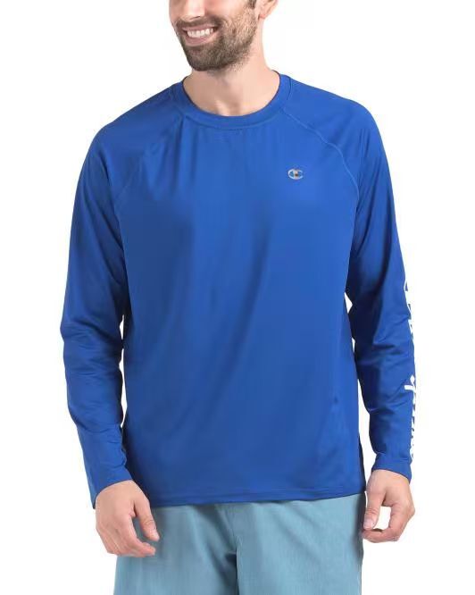 【預購】Champion H052359 大 Logo 速乾長袖上衣 (藍色)