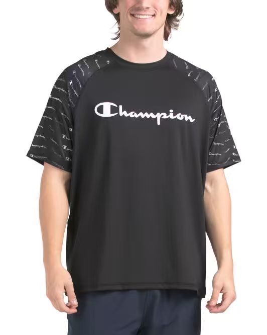 【預購】H052362 Champion 經典大 Logo 拼接短袖上衣