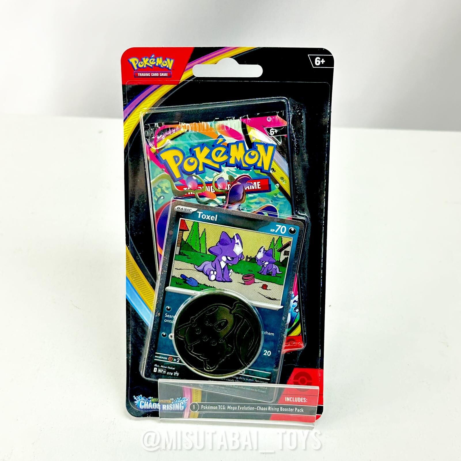 Pokémon TCG Mega Evolution Chaos Rising Booster Pack with Promo Card & Pokemon Coin