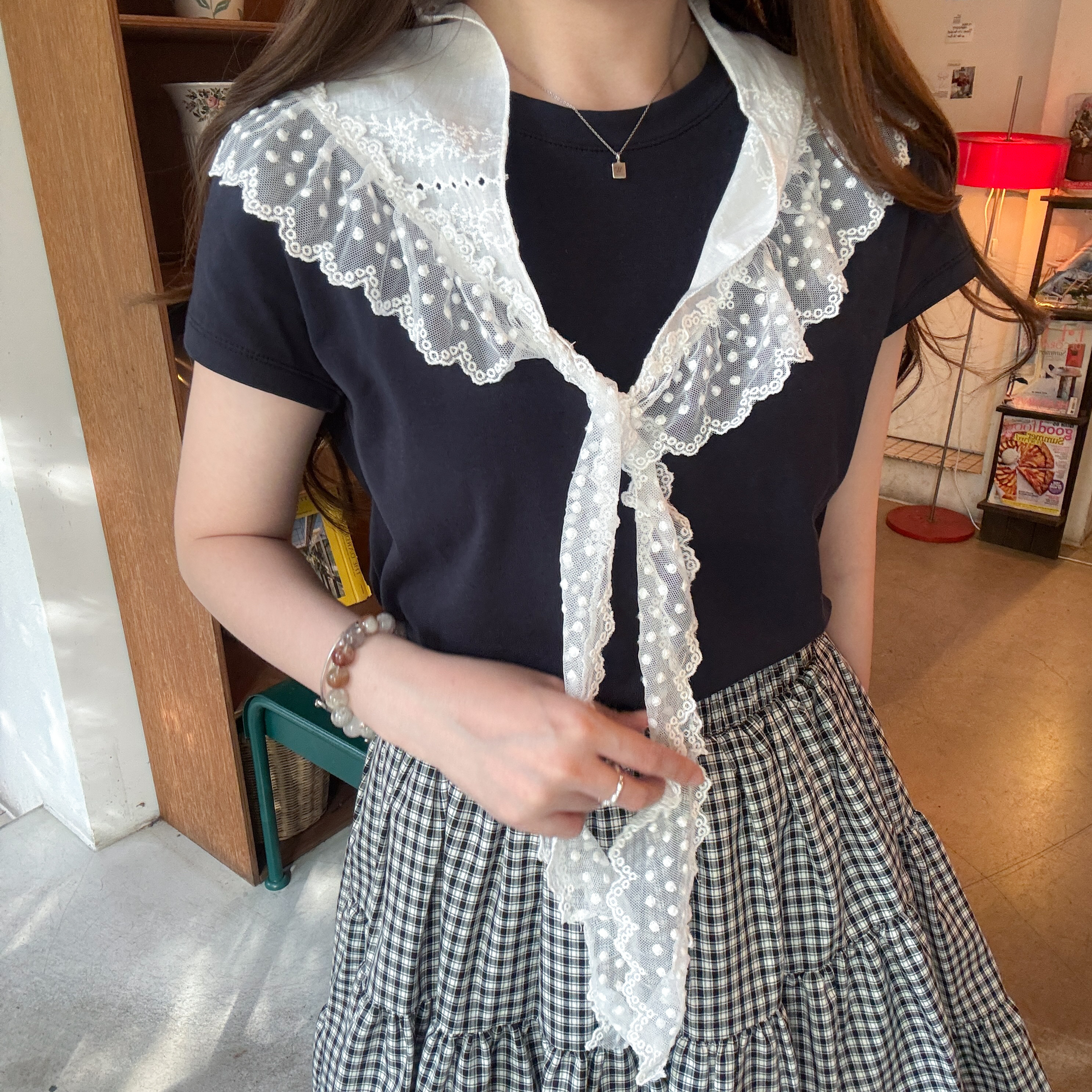 Lace三角圍巾