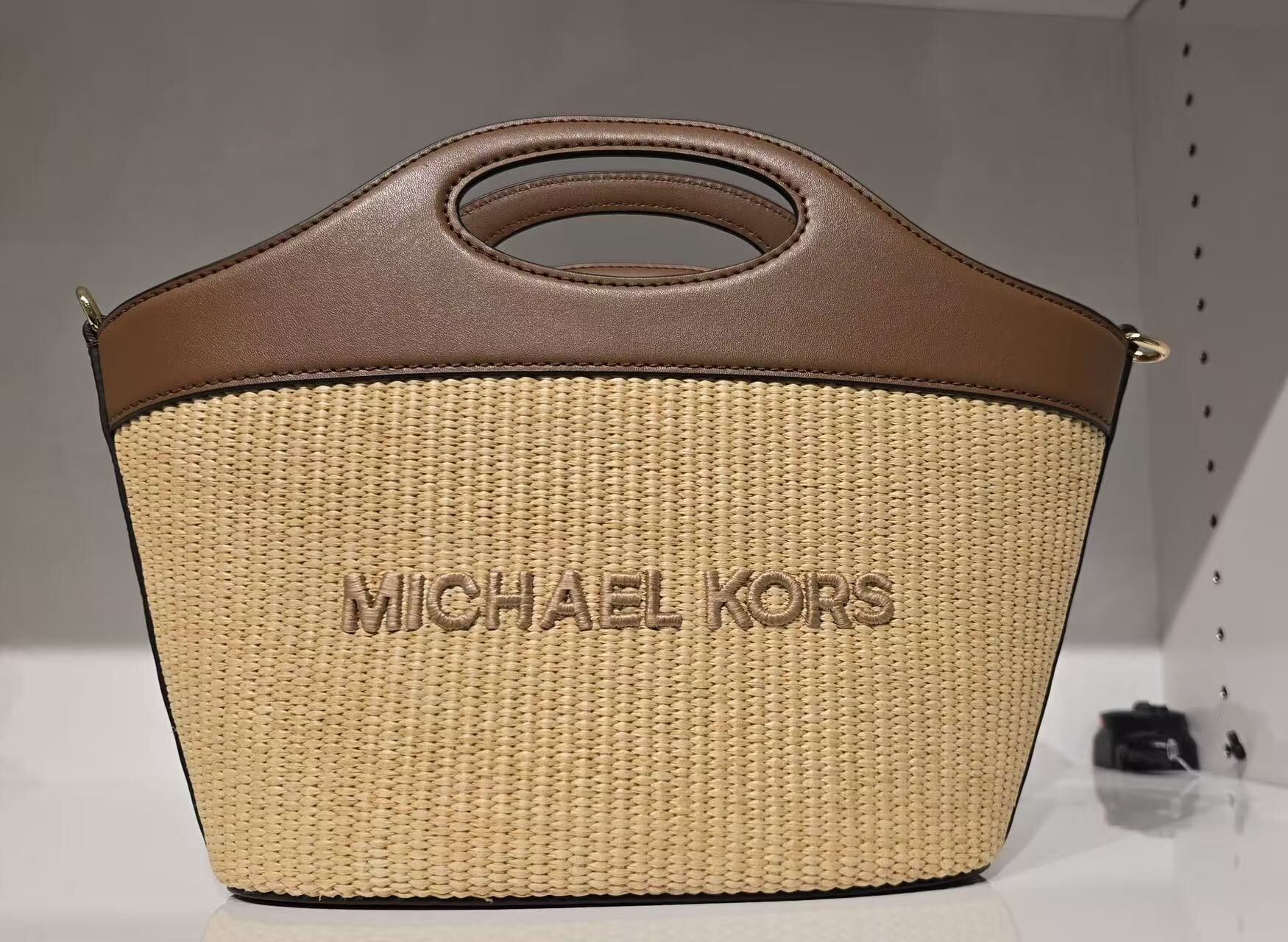 【預購】Michael Kors H052385 Tatum 中號編織拼接斜背包