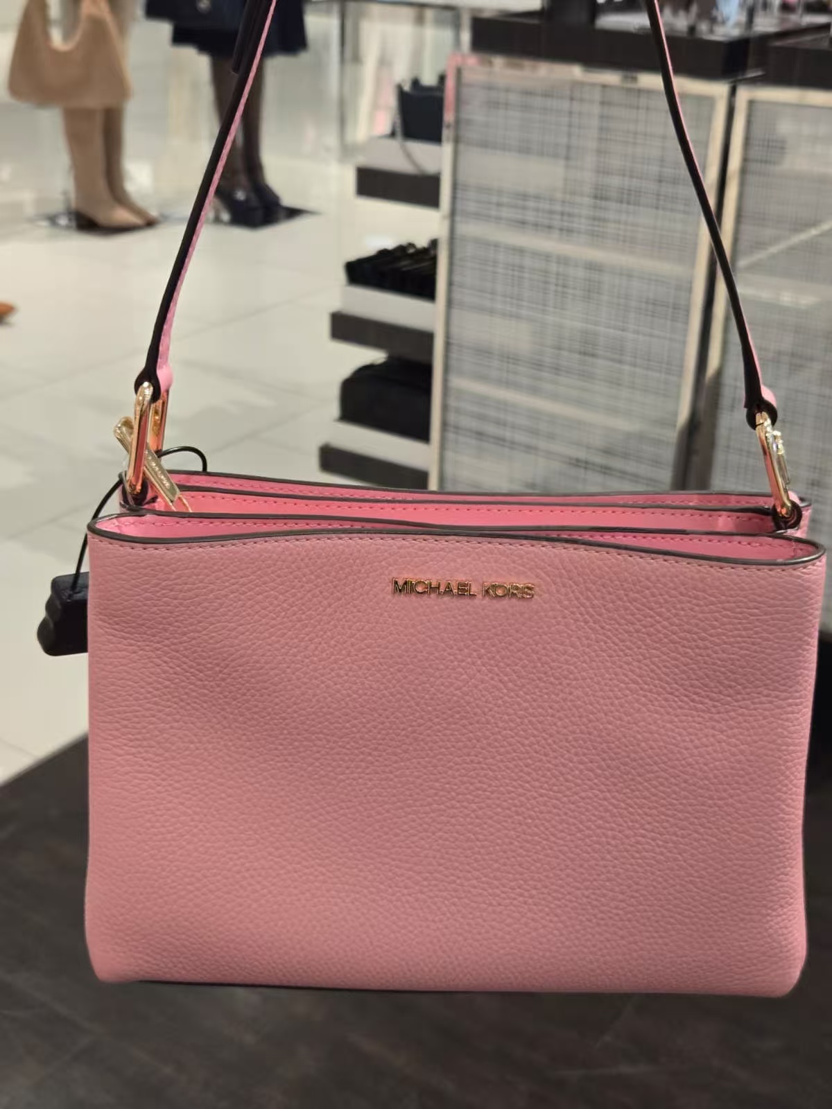 【預購】Michael Kors H052397 Trisha 中型 Logo 單肩包