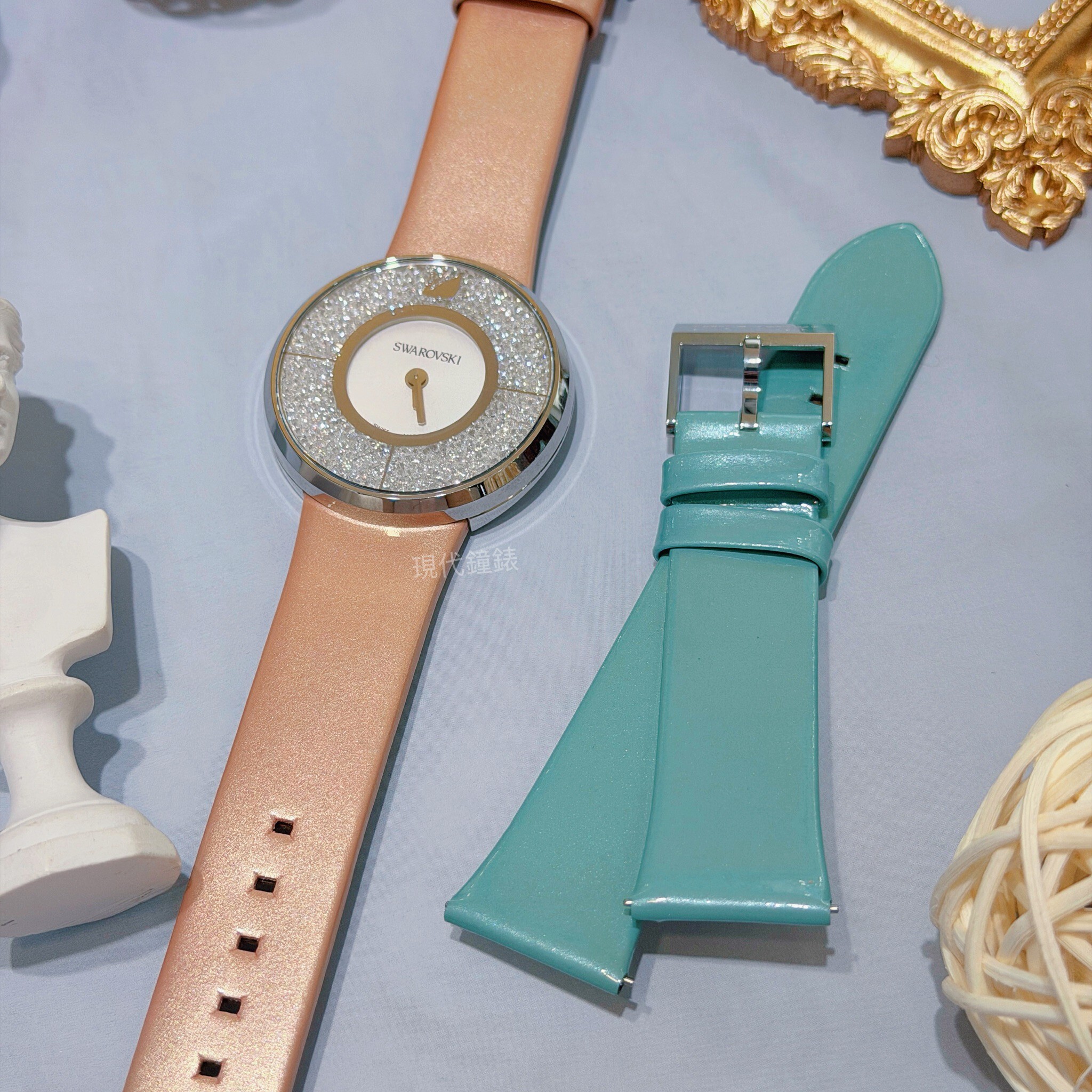 【SWAROVSKI施華洛世奇】施華洛世奇璀璨套裝組5096698 39mm 現代鐘錶