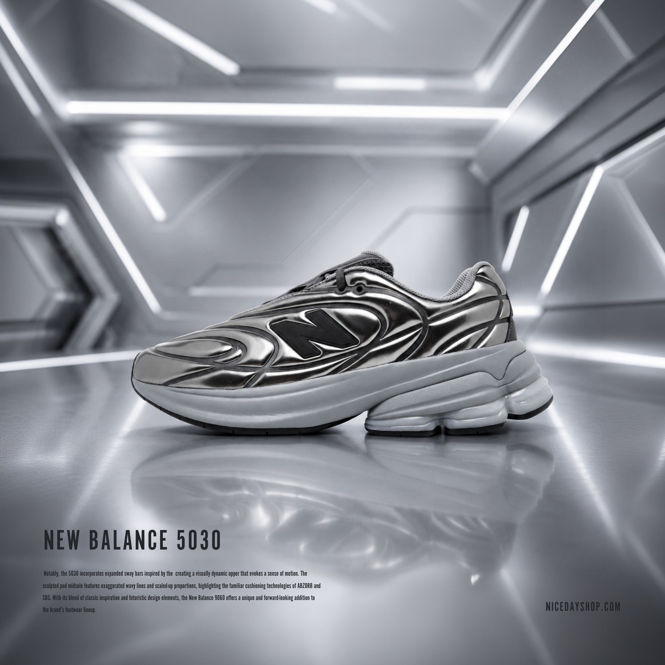 NICEDAY 代購 New Balance 5030 科技銀 亮面 男款 U503069C