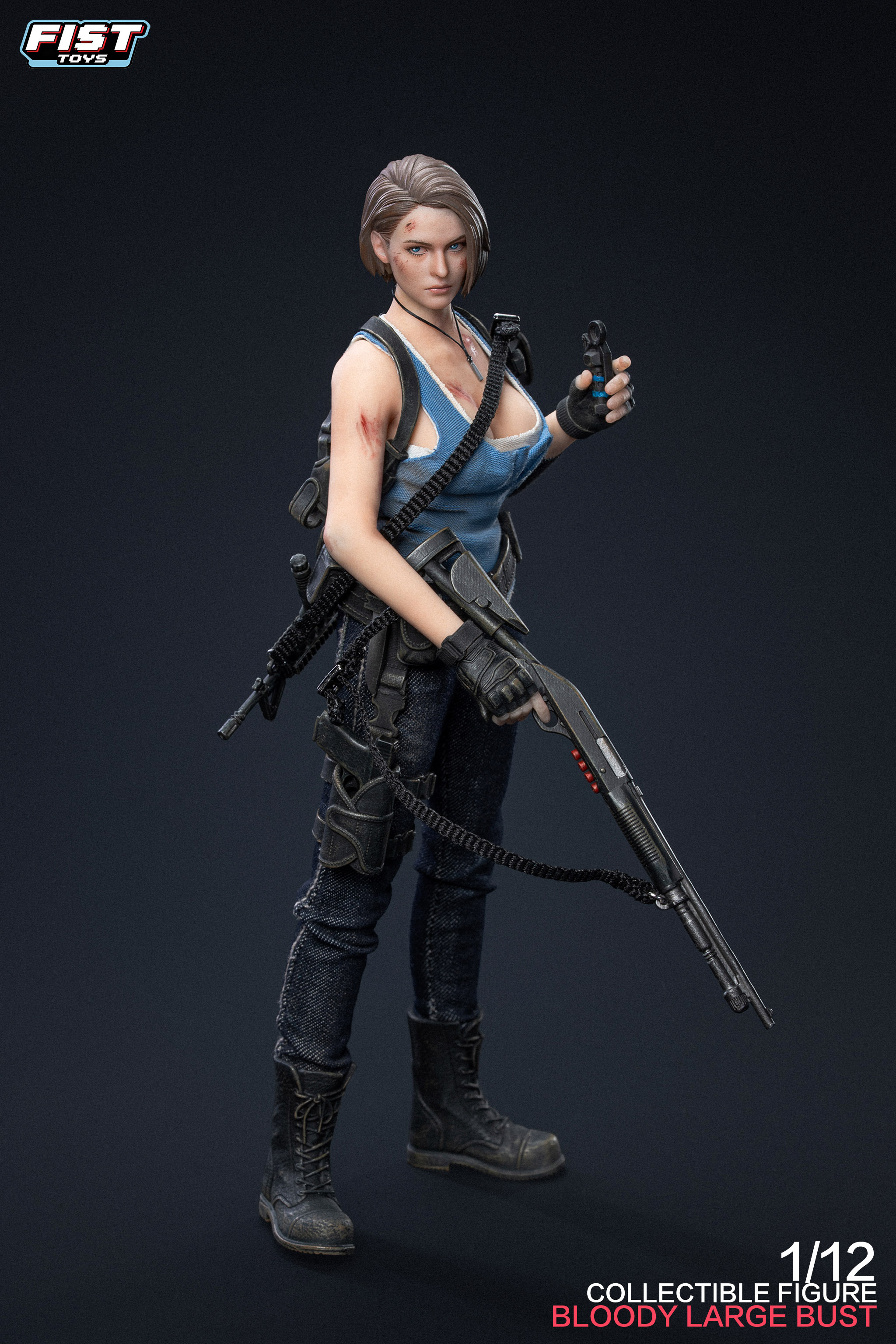 (預訂) Fist Toys FIST-002A 1/12 Doomsday Female Cop 血跡版 Large Breast Ver
