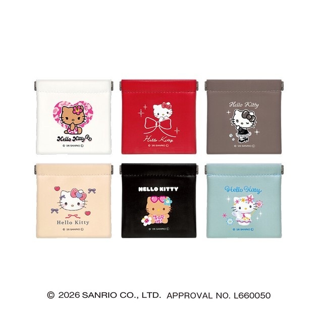 日本 Sanrio Hello Kitty 彈簧扣收納袋盲盒