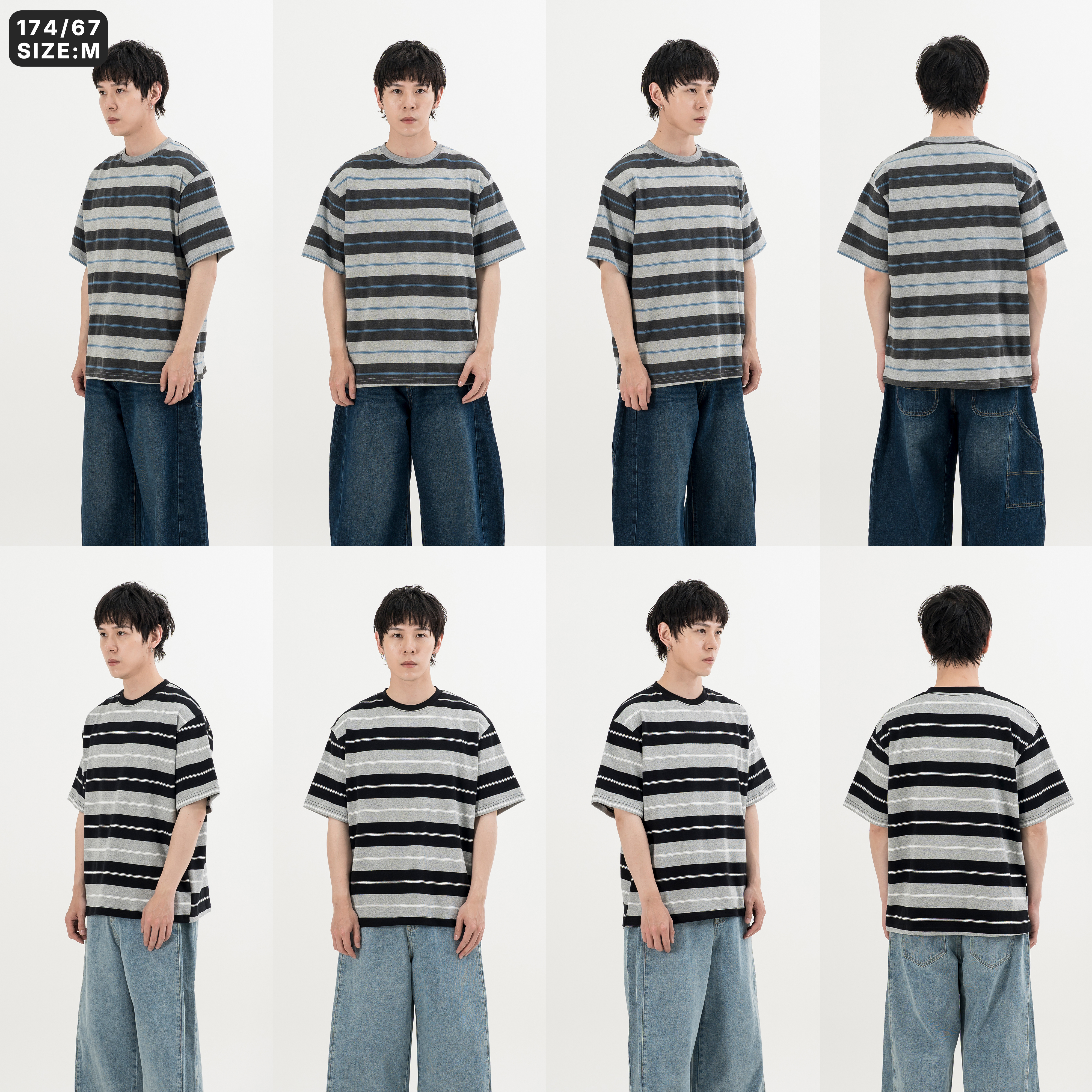 Multi Wide Stripe Tee 寬條紋 短袖Tee [O-T351]